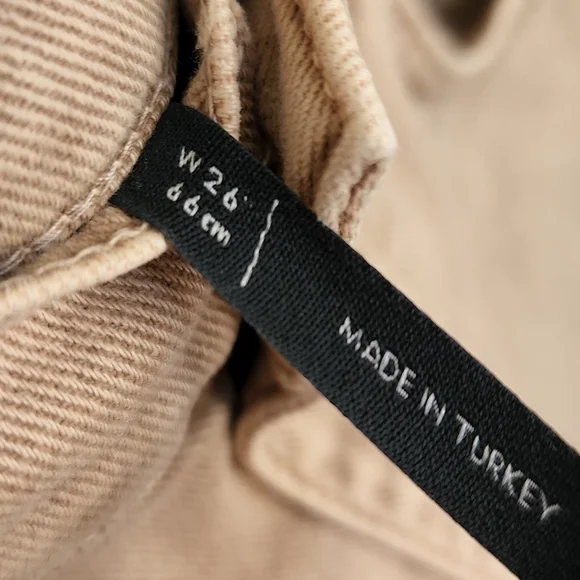 ASOS Reclaimed Vintage Inspired 90's Dad Jeans in Sand Wash W 26 NEW NWT - Picture 9 of 13